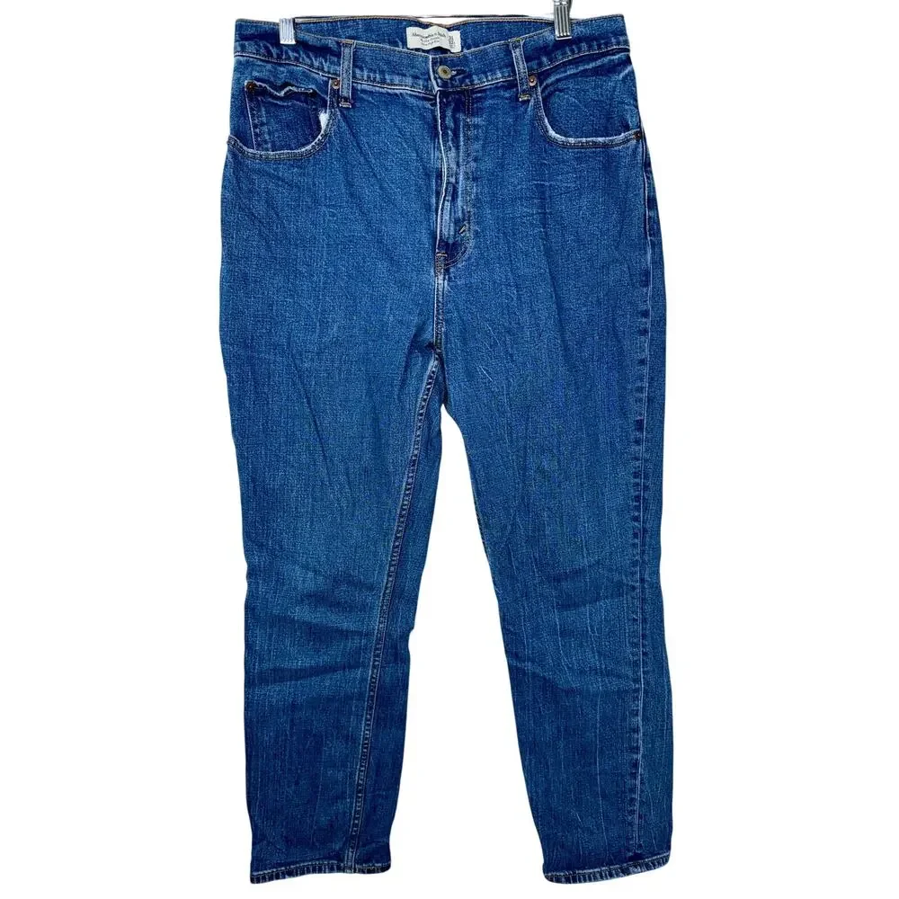 Abercrombie & Fitch Curve Love Slim Straight Ultra High Rise Jeans Size 31 12 S